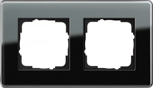 2-gang Esprit Black Glass Frame